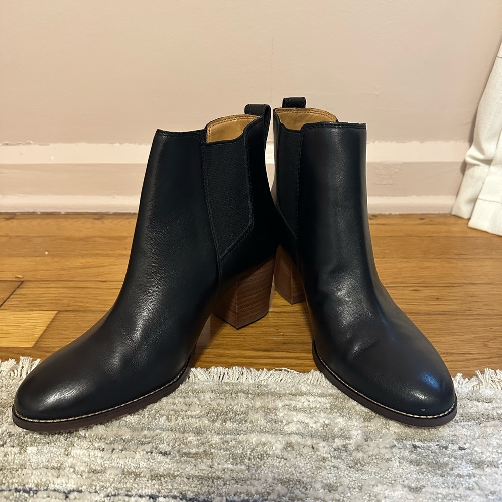 Black J Crew ankle boot- NEVER WORN